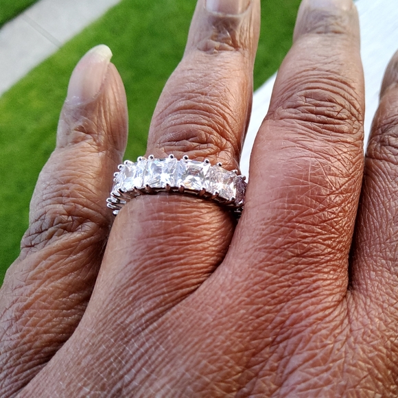 Unisex Sterling Silver Ring sz 8 - Picture 8 of 8